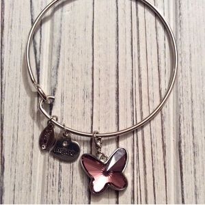 Butterfly Swarovski Crystal Charm Bracelet NEW